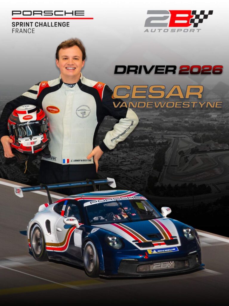 Cesar VANDEWOESTYNE pilote 2B auto Porsche Sprint Challenge 2026